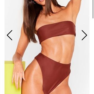 Nasty Gal NWT Swim Suit High Waisted